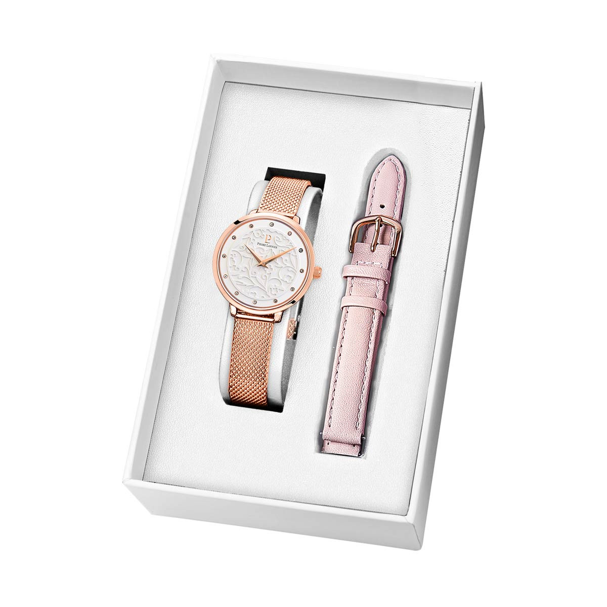 Coffret Montre et bracelet Pierre Lannier Eolia Femme Blanc - 360G908