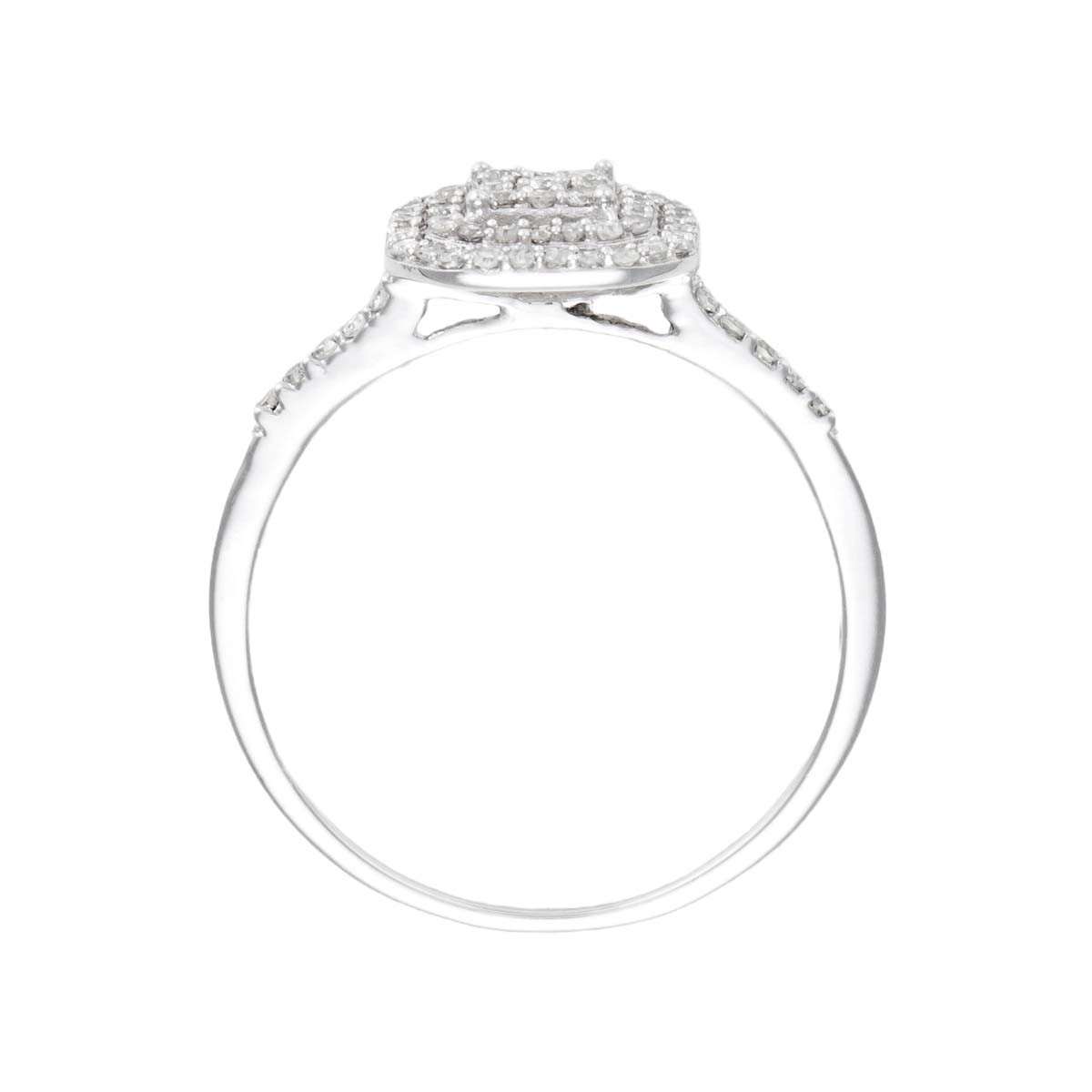 Bague duo "Antique" Or blanc 375/1000 Diamants Bague "Athéna Mystique" Or blanc et Diamant