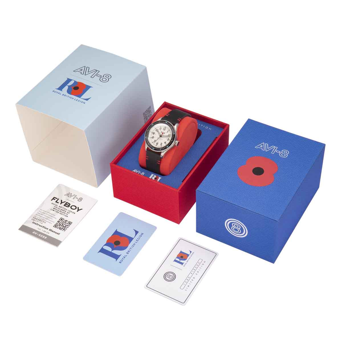 Montre Homme AVI-8 FLYBOY Méca-Quartz - AV-4099-RBL-02 Montre Homme AVI-8 FLYBOY Méca-Quartz - AV-4099-RBL-02