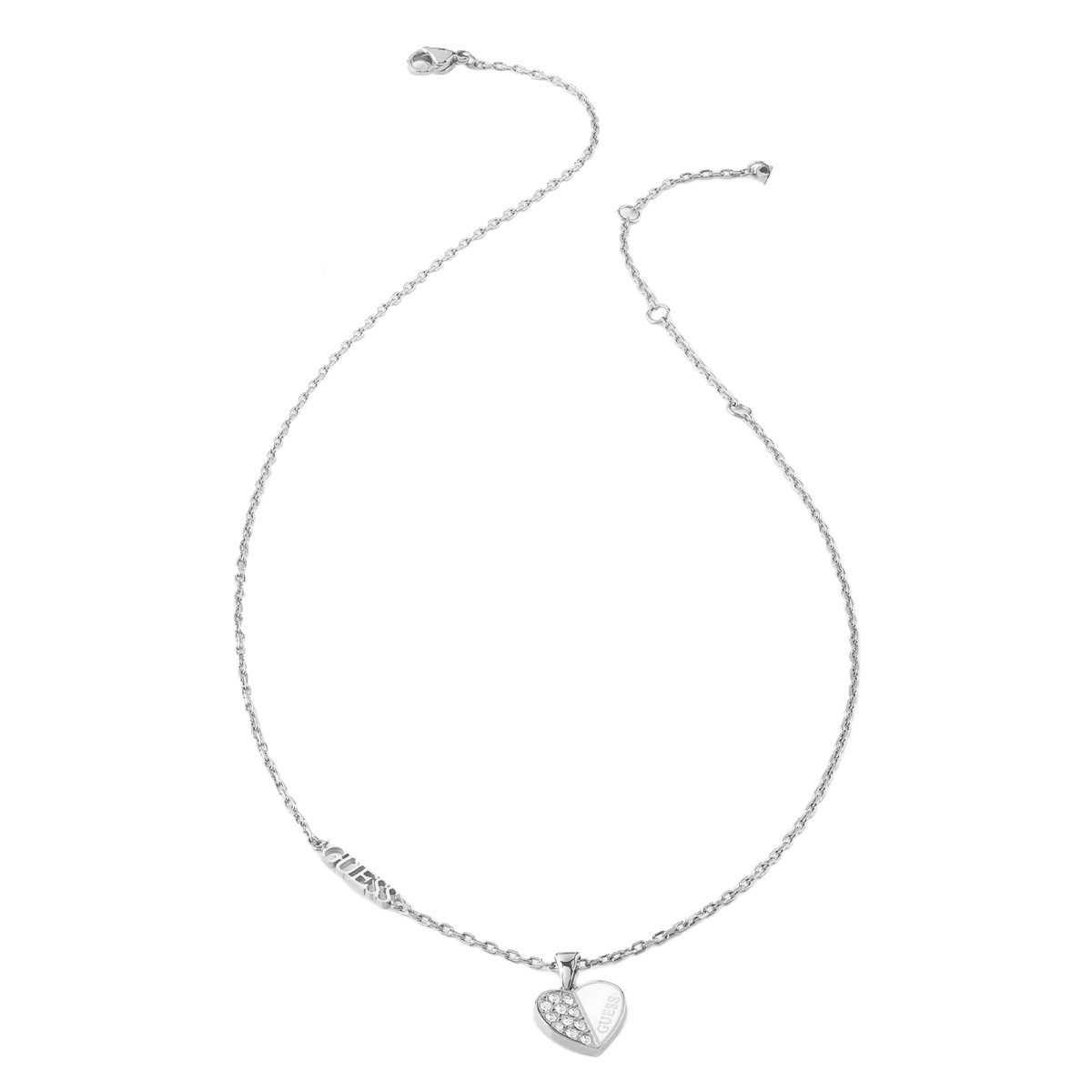 Collier Guess "Lovely Guess" Argenté - JUBN03035JWRH