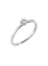 Bague "Solitaire envoûtant" Or blanc et Diamants