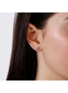 Boucles d'oreilles Or Blanc Diamants et Topazes