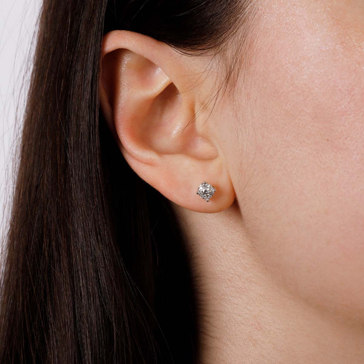 Boucles d'oreilles Or Blanc et Diamants Boucles d'oreilles Or Blanc et Diamants