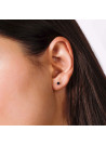 Boucles d'oreilles Or Jaune et Saphir