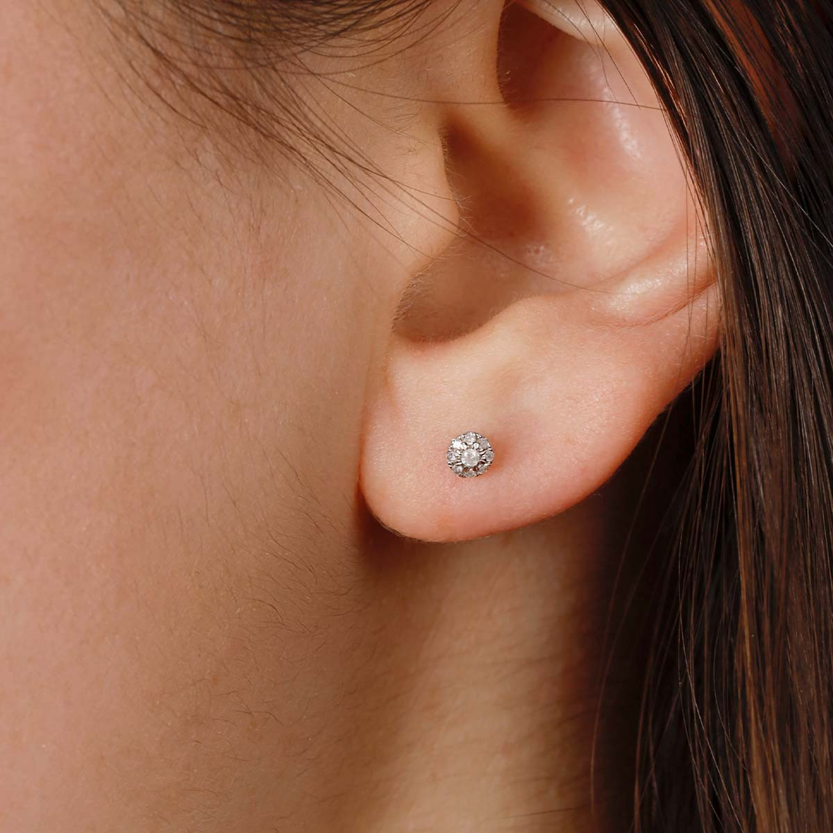 Boucles d'oreilles "Idylle" Or Blanc et diamants Boucles d'oreilles "Ambroise" Or blanc et Diamant