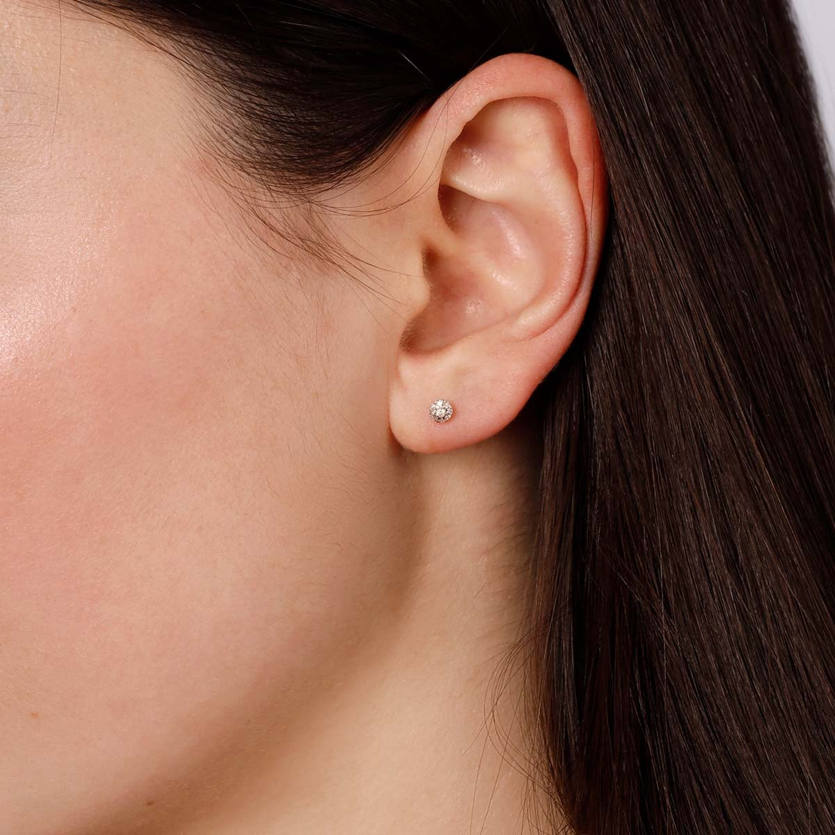 Boucles d'oreilles "Idylle" Or Blanc et diamants Boucles d'oreilles "Ambroise" Or blanc et Diamant