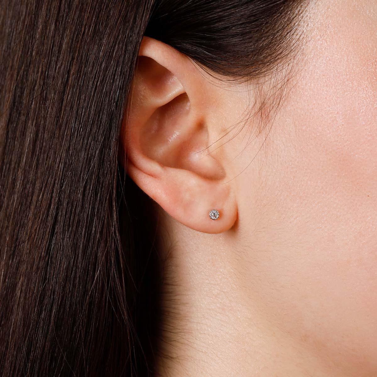 Boucles d'oreilles "Songeur" Or blanc
