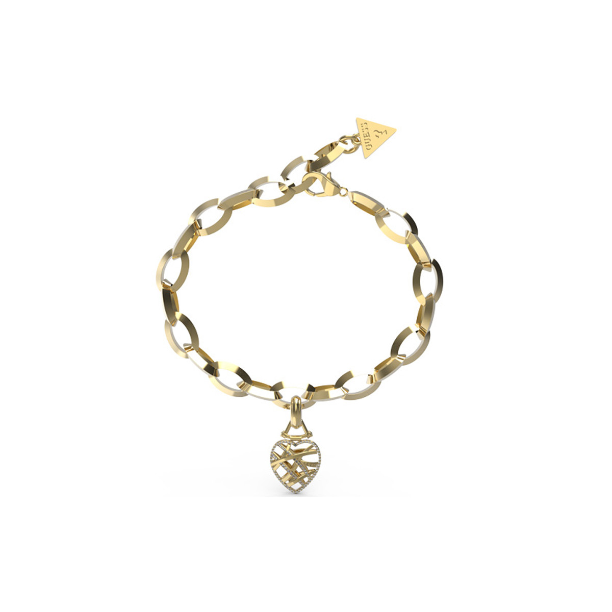 Bracelet Guess "Heart Cage" Acier doré - JUBB03094JWYGS