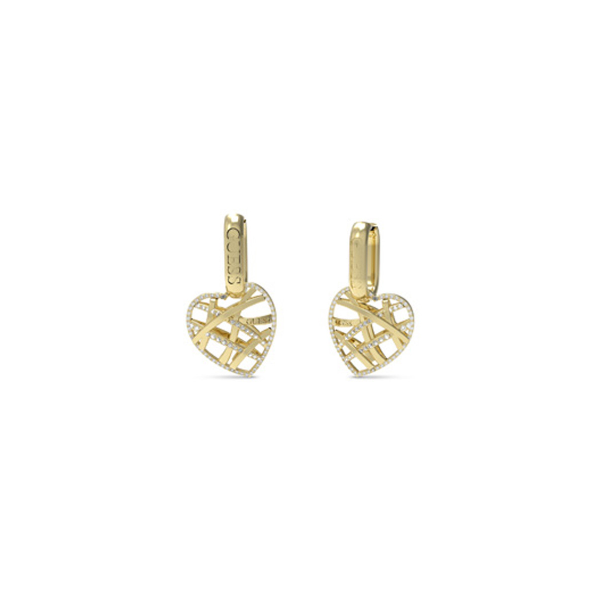 Boucles d'oreilles Guess "Heart Cage" Acier doré - JUBE03098JWYG