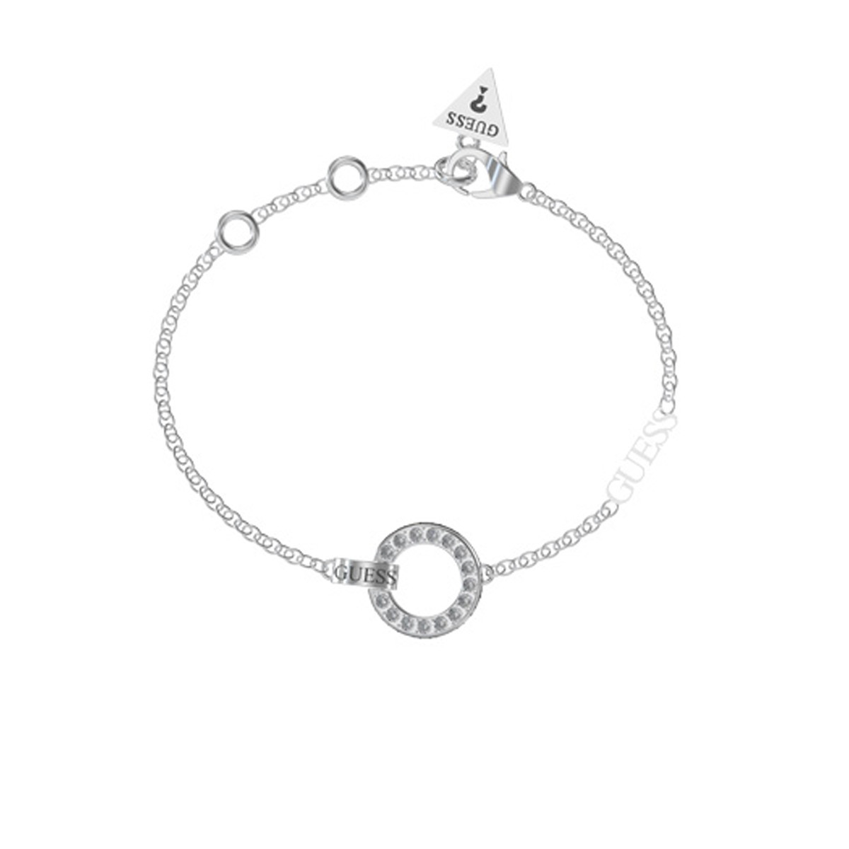 Bracelet Guess "Circle Lights" Acier rhodié - JUBB03162JWRHS