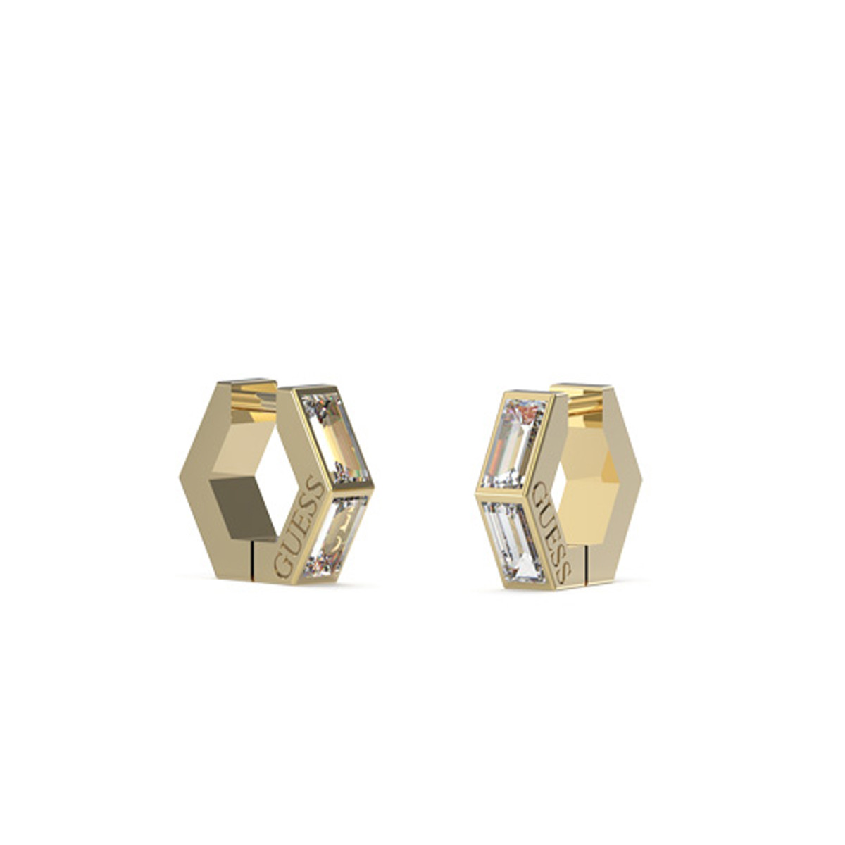 Boucles d'oreilles Guess "Huggie me" Acier doré - JUBE03133JWYG