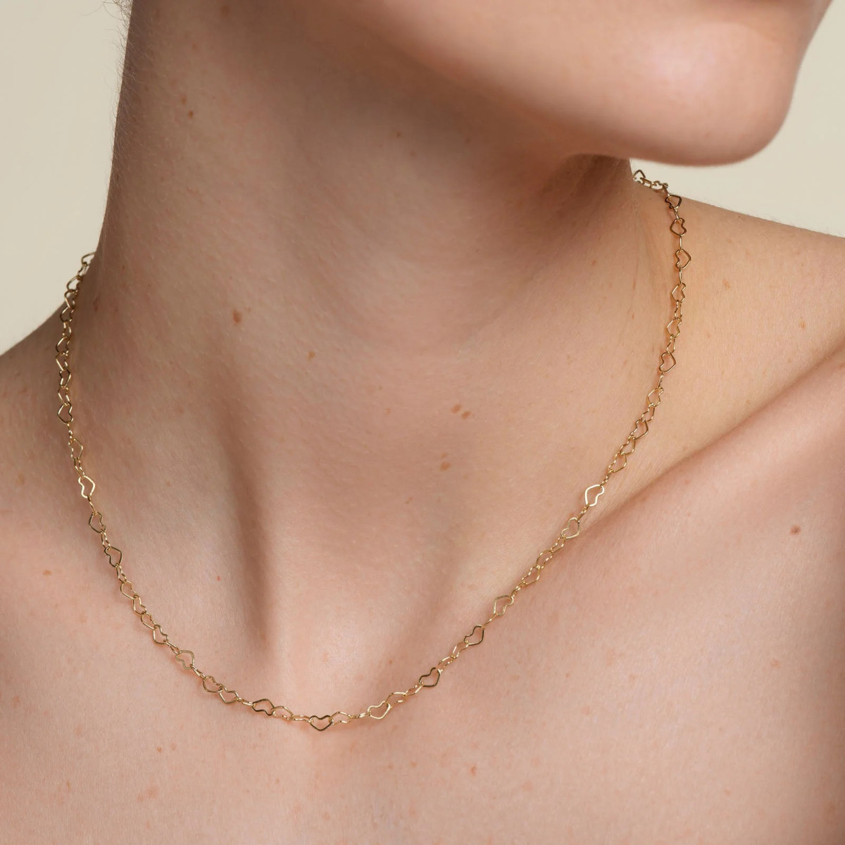 Collier chaîne cœur Rosefield Acier doré Collier chaîne cœur Rosefield Acier doré - JNHCG-J684
