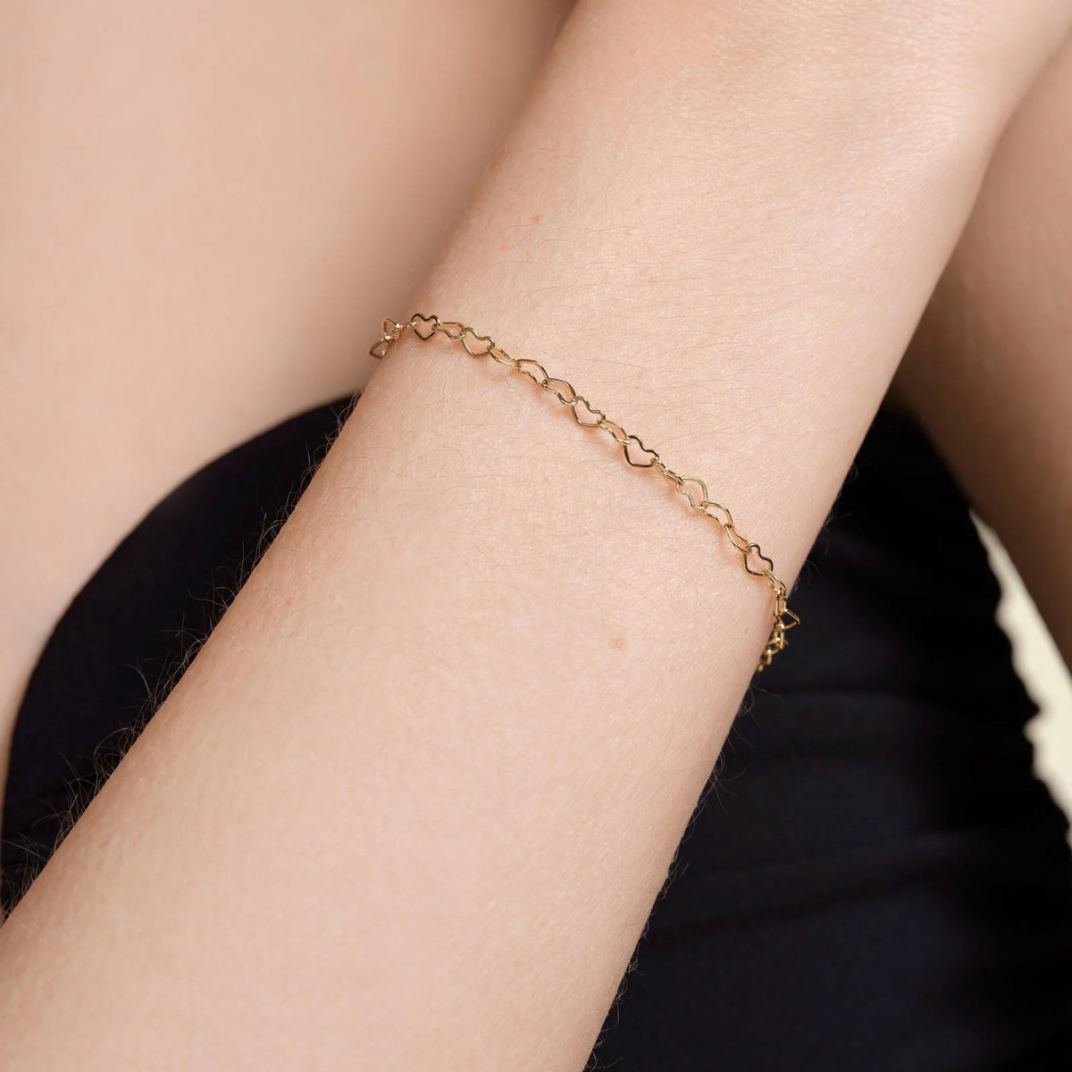 Bracelet chaîne cœur Rosefield Acier doré Bracelet chaîne cœur Rosefield Acier doré - JBHCG-J682