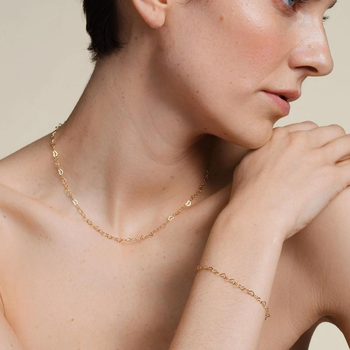Collier chaîne cœur Rosefield Acier doré - JNHCG-J684 Collier chaîne cœur Rosefield Acier doré - JNHCG-J684