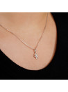 Pendentif Or Blanc et oxydes de zirconium"Petit Trèfle" + chaîne argent offerte