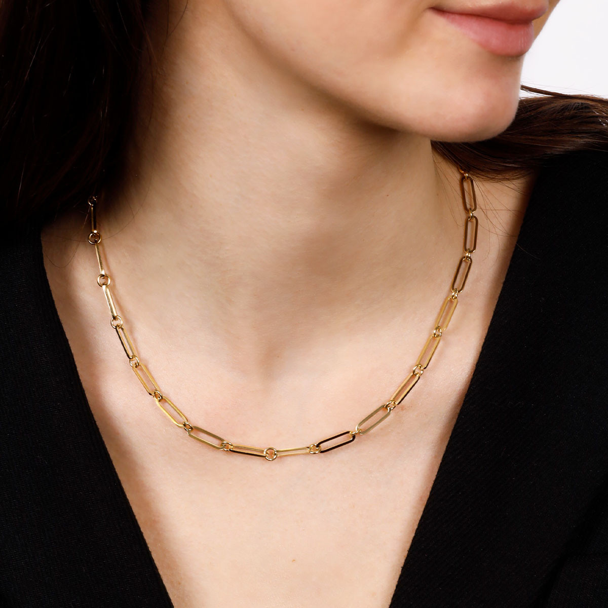Collier Rosefield "Chunky Chain Necklace Gold" - JNRRG-J614