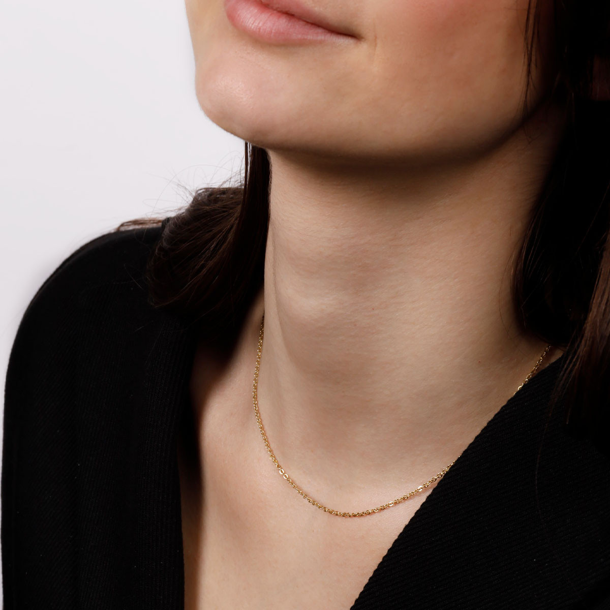 Collier Rosefield "Thin Chain Necklace Gold" - JNOLG-J624