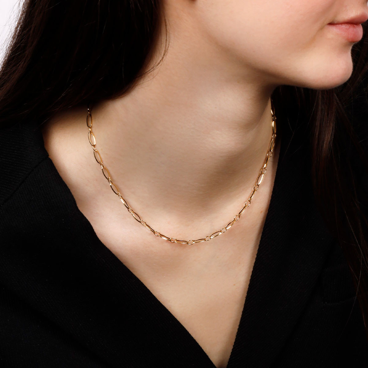 Collier Rosefield "Oval Necklace Gold" - JNOLG-J543