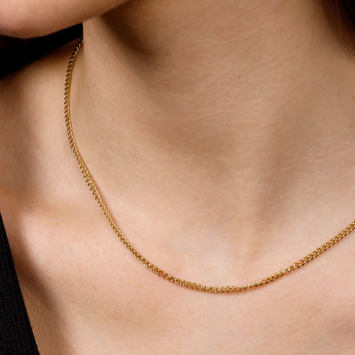 Collier Rosefield "Flat Curb Necklace Gold" - JNFCG-J622 Collier Rosefield "Flat Curb Necklace Gold" - JNFCG-J622