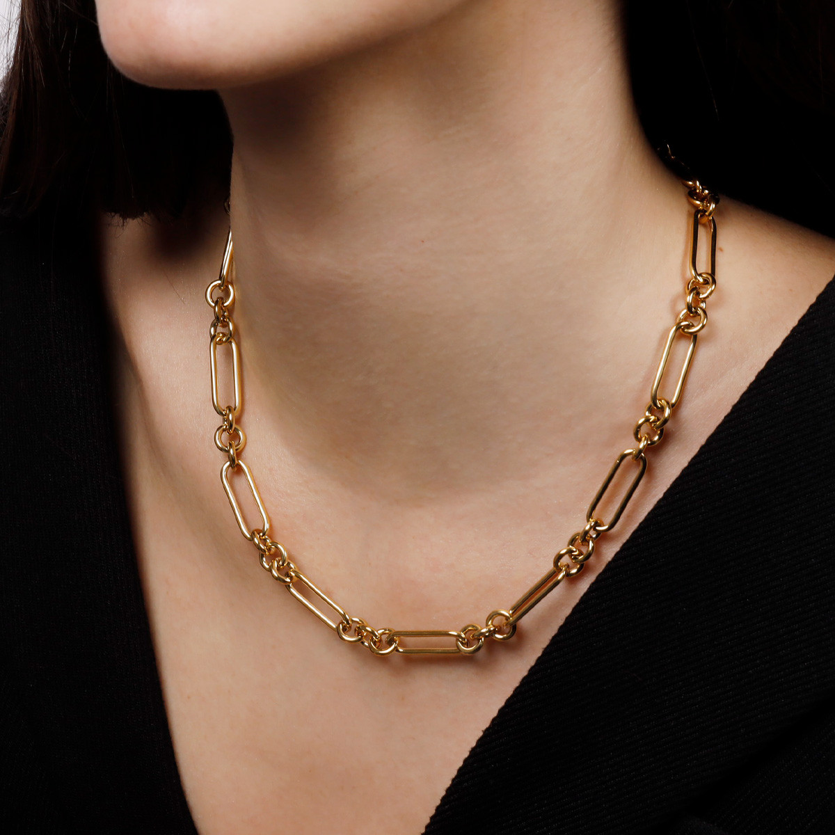 Collier Rosefield "Bold Chain Necklace Gold" - JNCCG-J616