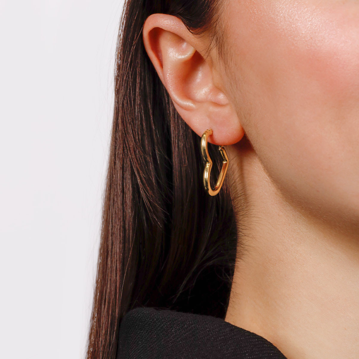 Boucles d'Oreilles Rosefield "Heart Hoops Gold" - JEHHG-J579 Boucles d'Oreilles Rosefield "Heart Hoops Gold" - JEHHG-J579