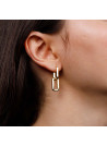 Boucles d'Oreilles Rosefield "Dual Hoops Gold" - JEDHG-J585