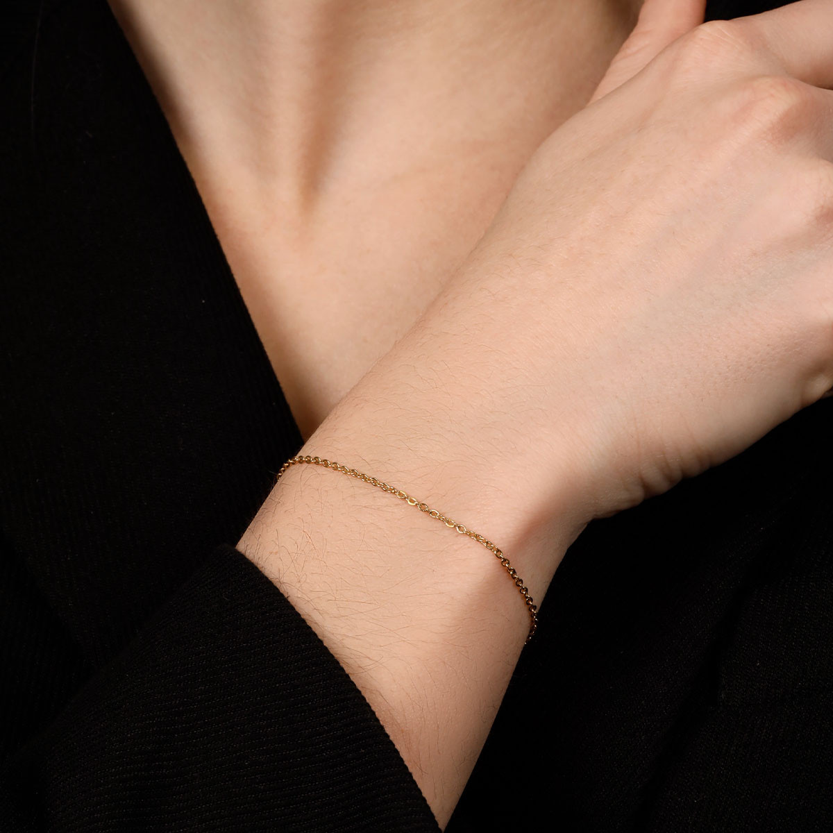 Bracelet Rosefield "Thin Chain Bracelet Gold" - JBOLG-J599