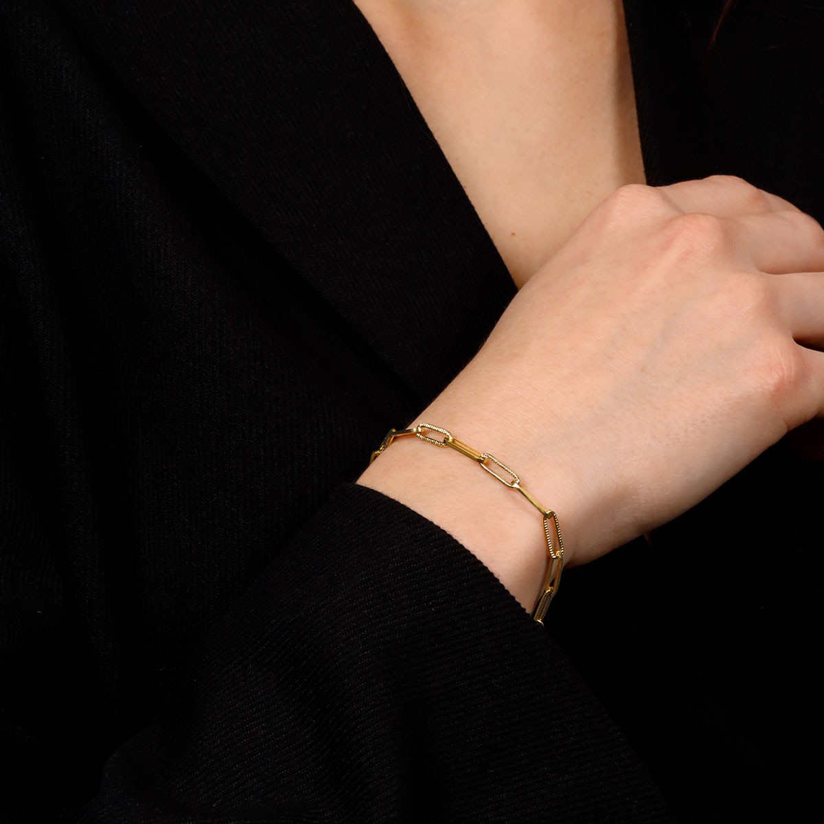Bracelet Rosefield "Hammered Chain Bracelet Gold" - JBHCG-J595 Bracelet Rosefield "Hammered Chain Bracelet Gold" - JBHCG-J595