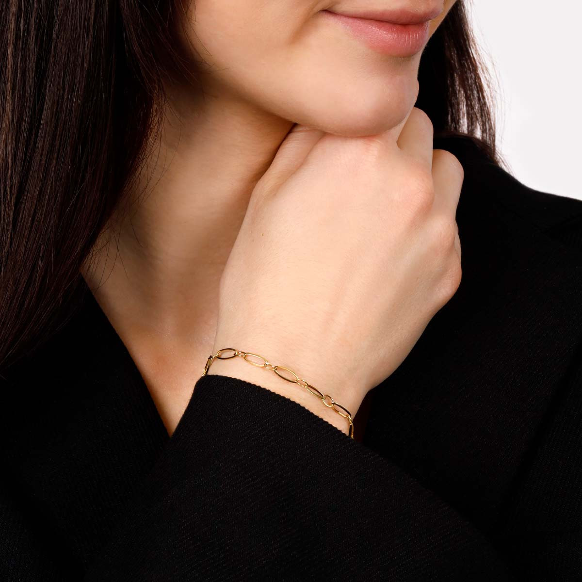 Bracelet Rosefield "Oval Bracelet Gold" - JBOLG-J540