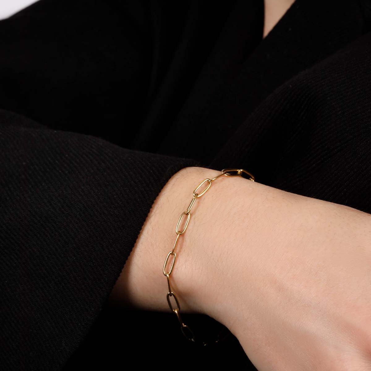 Bracelet Rosefield "Rectangle Chain Bracelet Gold" - JBRCG-J561