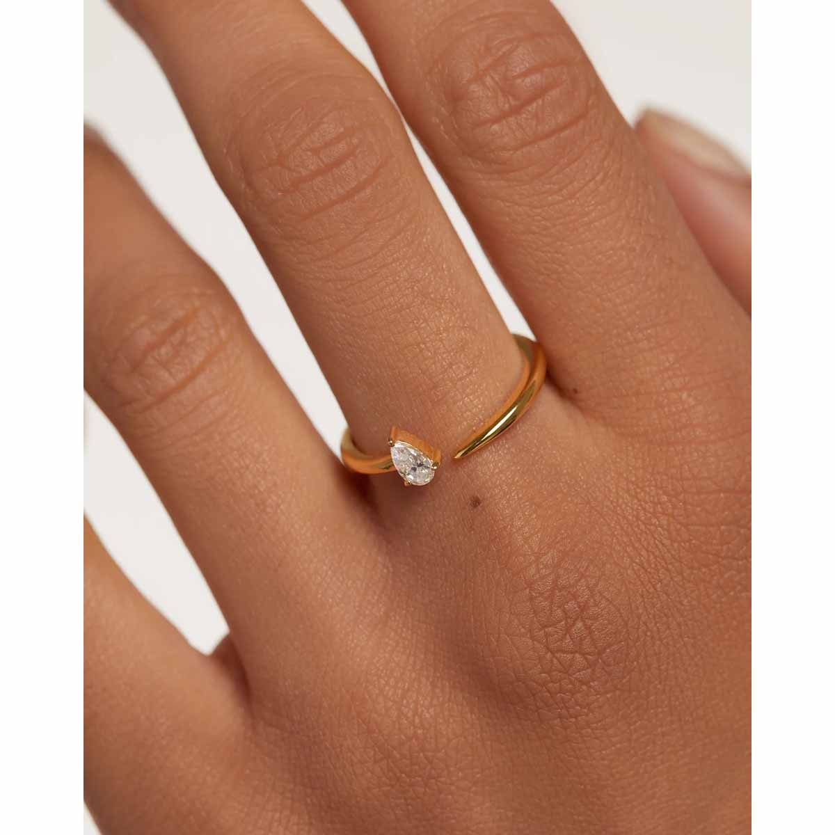 PDPAOLA Bague en argent doré - Twing- AN01-864 PDPAOLA Bague en argent plaqué or - Twing - AN01-864