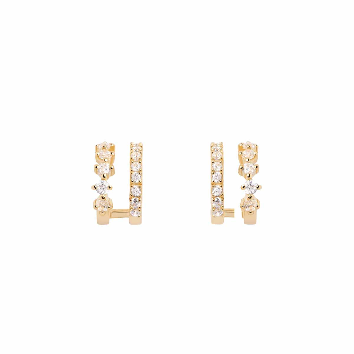 PDPAOLA Boucles d'oreilles en argent plaqué or - Rubi  - AR01-805-U