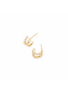 PDPAOLA Boucles d'oreilles en argent doré - Rubi- AR01-805-U