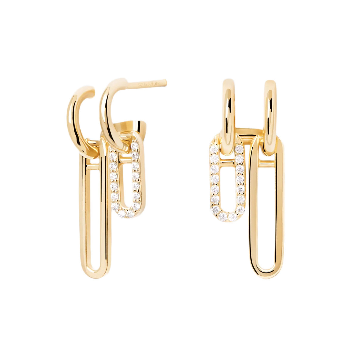 PDPAOLA Boucles d'oreilles en argent plaqué or - Nexa  - AR01-828-U