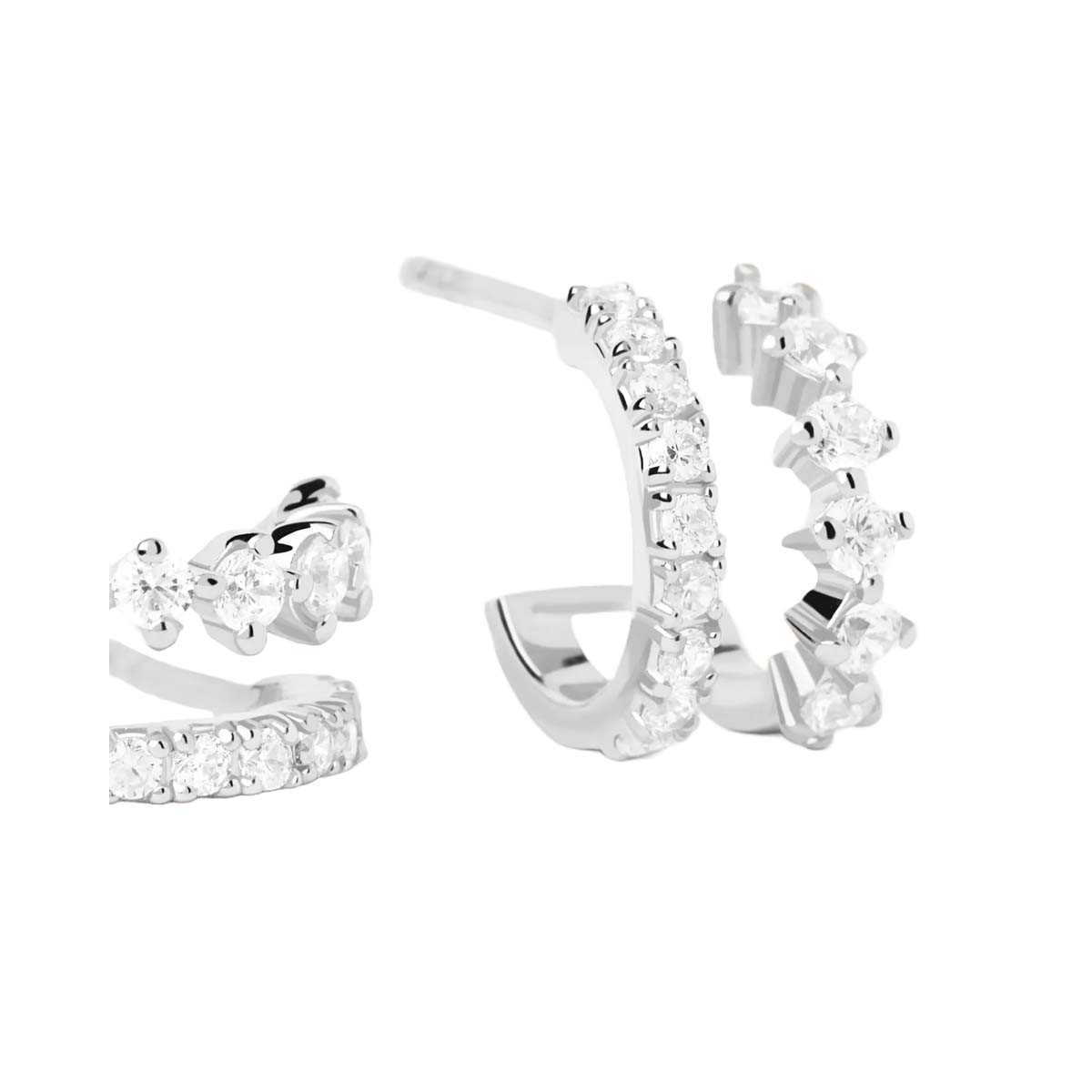 PDPAOLA Boucles d'oreilles en argent - Rubi Silver  - AR02-805-U