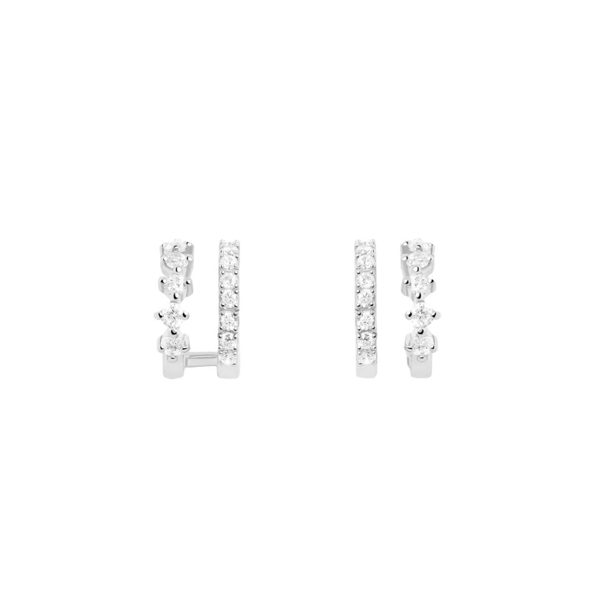 PDPAOLA Boucles d'oreilles en argent - Rubi Silver- AR02-805-U PDPAOLA Boucles d'oreilles en argent - Rubi Silver - AR02-805-U
