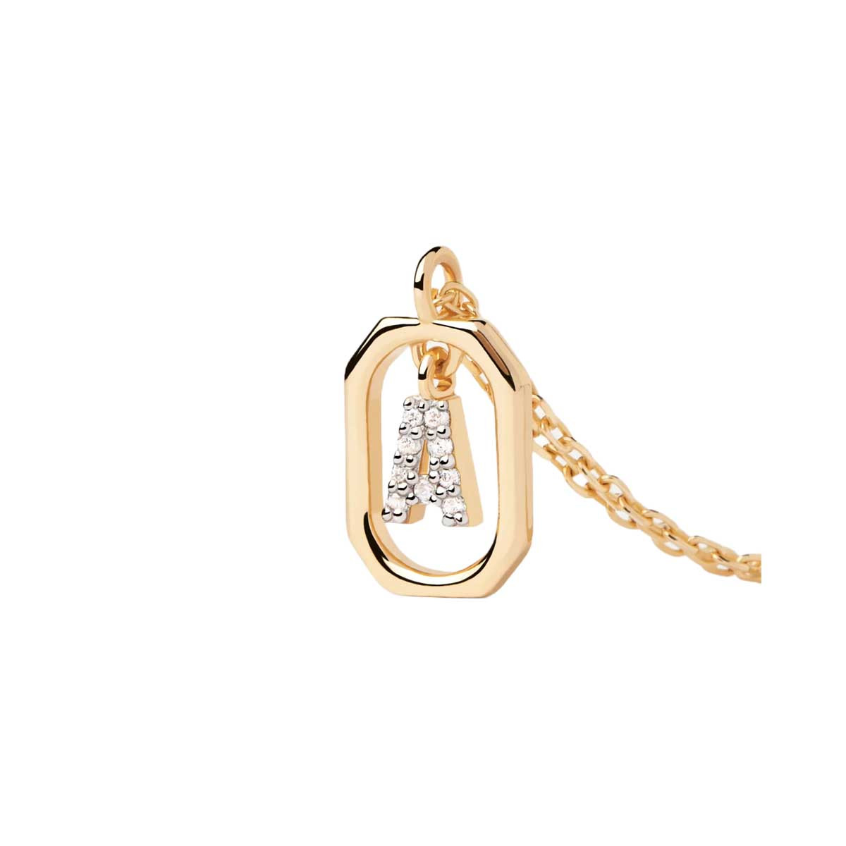 PDPAOLA Collier en argent doré - Mini Lettre A- CO01-512-U PDPAOLA Collier en argent plaqué or - Mini Lettre A - CO01-512-U