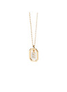 PDPAOLA Collier en argent doré - Mini Lettre E- CO01-516-U