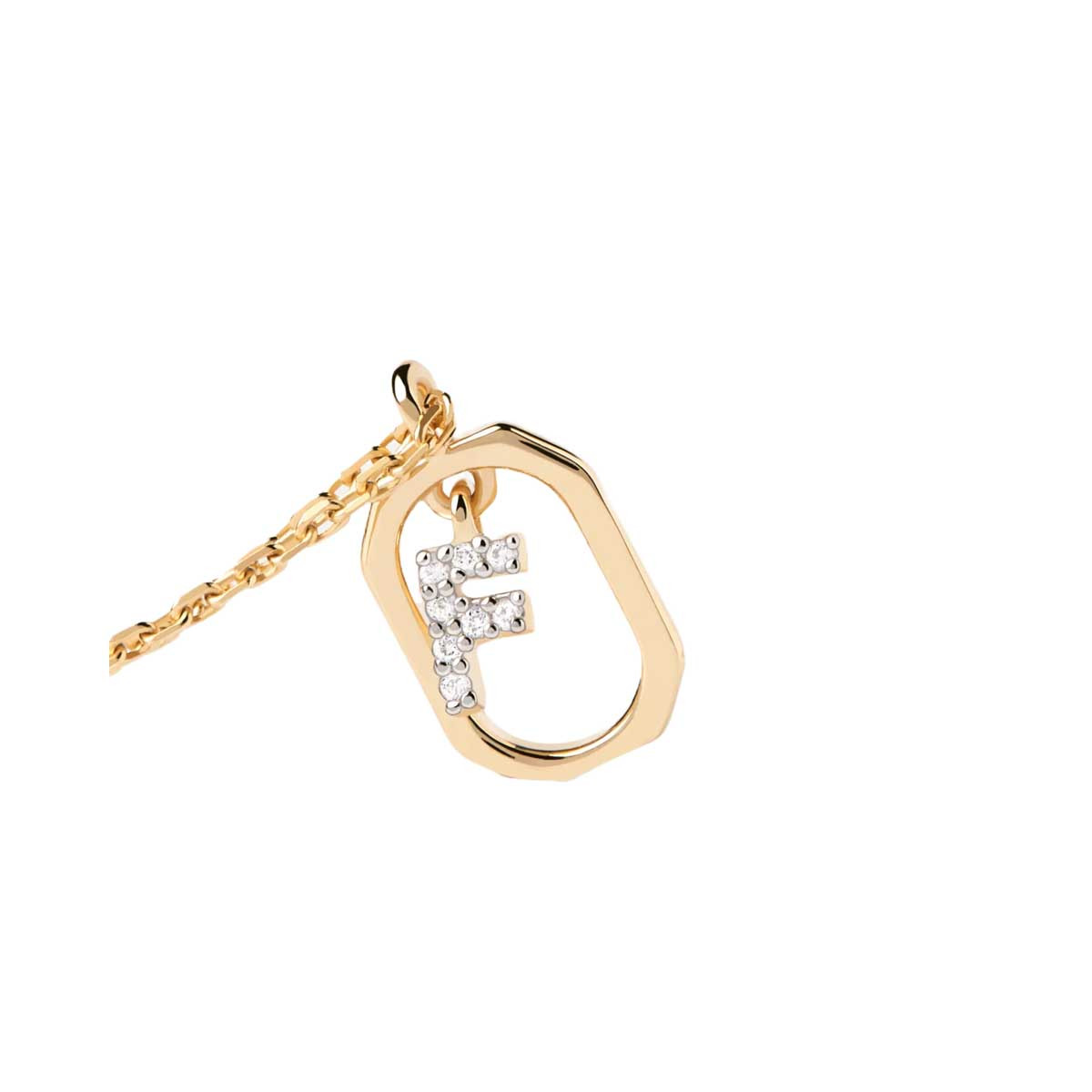 PDPAOLA Collier en argent doré - Mini Lettre F- CO01-517-U PDPAOLA Collier en argent plaqué or - Mini Lettre F - CO01-517-U