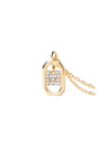 PDPAOLA Collier en argent doré - Mini Lettre M- CO01-524-U