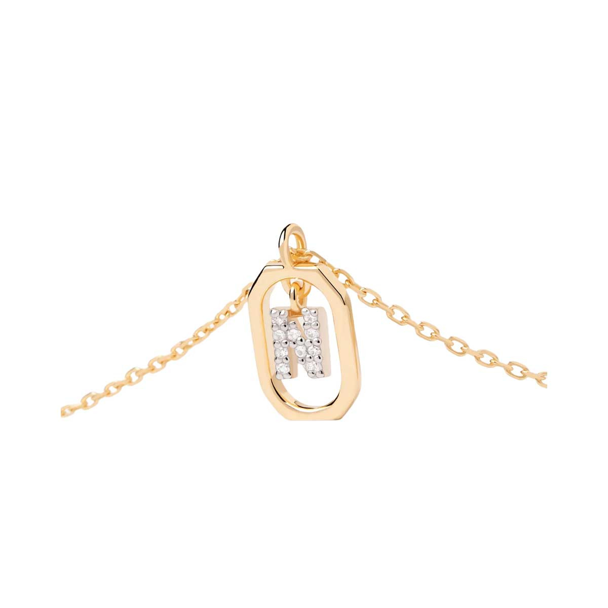 PDPAOLA Collier en argent doré - Mini Lettre N- CO01-525-U PDPAOLA Collier en argent plaqué or - Mini Lettre N - CO01-525-U