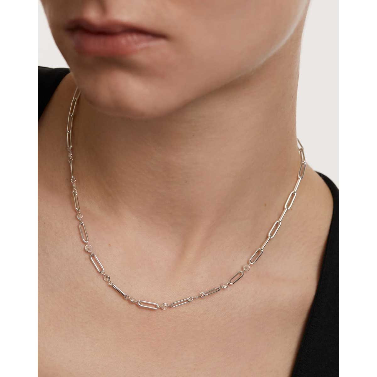 PDPAOLA Collier en argent - Miami Silver Chain- CO02-466-U PDPAOLA Collier en argent - Miami Silver Chain - CO02-466-U