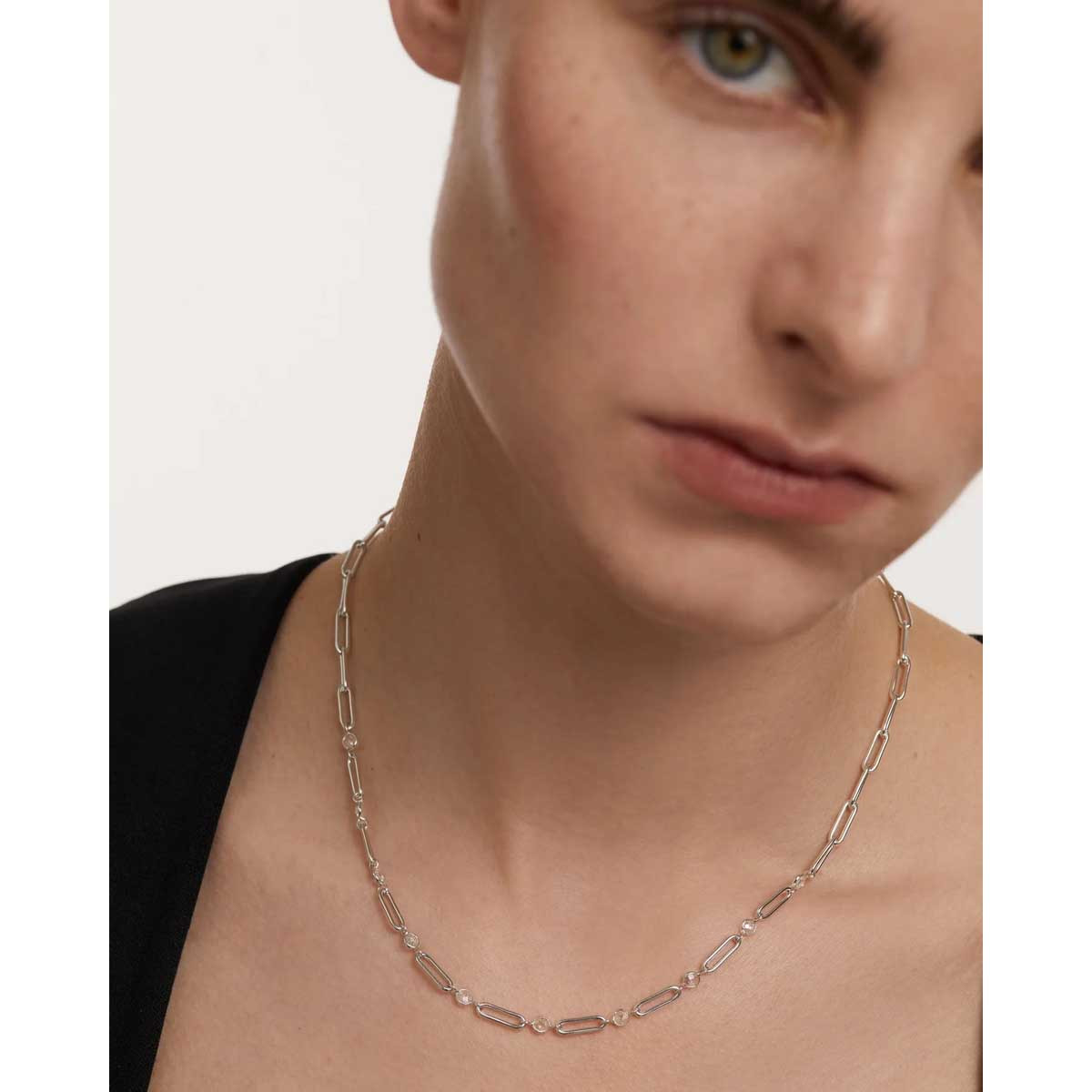 PDPAOLA Collier en argent - Miami Silver Chain- CO02-466-U PDPAOLA Collier en argent - Miami Silver Chain - CO02-466-U