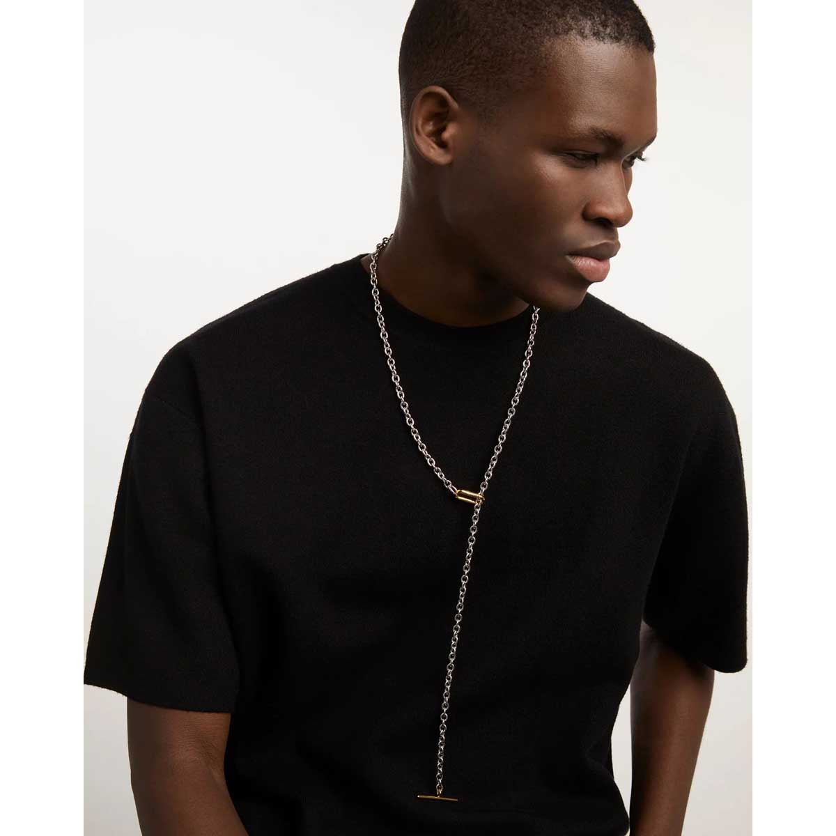 PDPAOLA Collier en argent rhodié - Long Beat Chain  - CO02-624-U