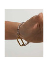 PDPAOLA Bracelet en argent rhodié - Beat Chain- PU02-635-U