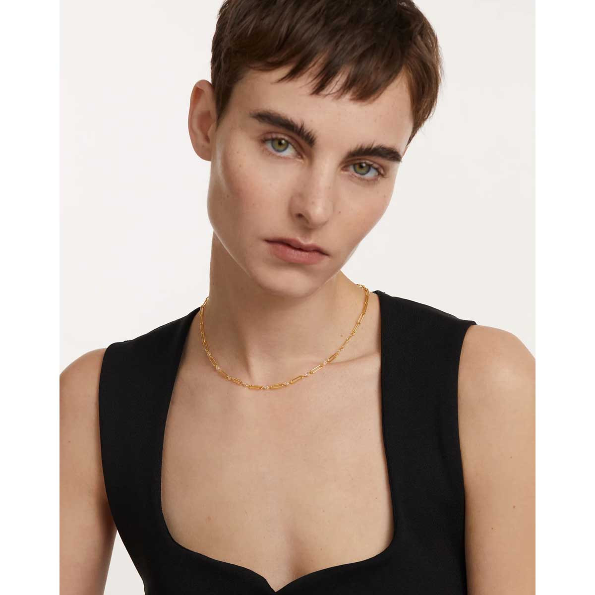 PDPAOLA Collier en argent plaqué or - Miami Chain  - CO01-466-U