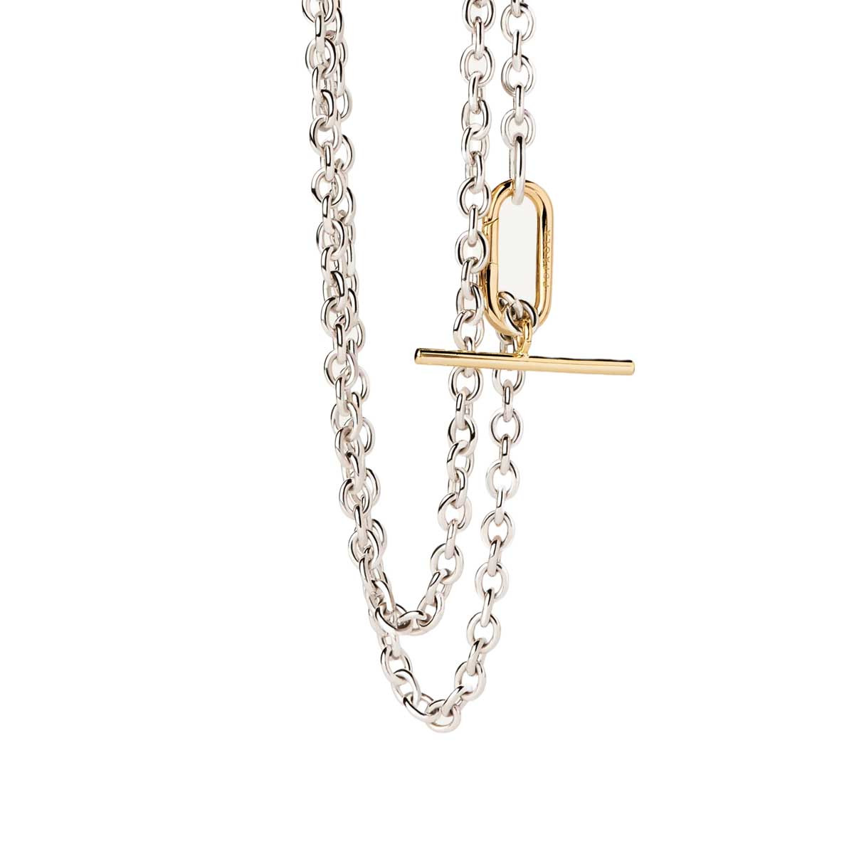 PDPAOLA Collier en argent rhodié - Long Beat Chain  - CO02-624-U