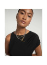 PDPAOLA Collier en argent rhodié - Long Beat Chain- CO02-624-U