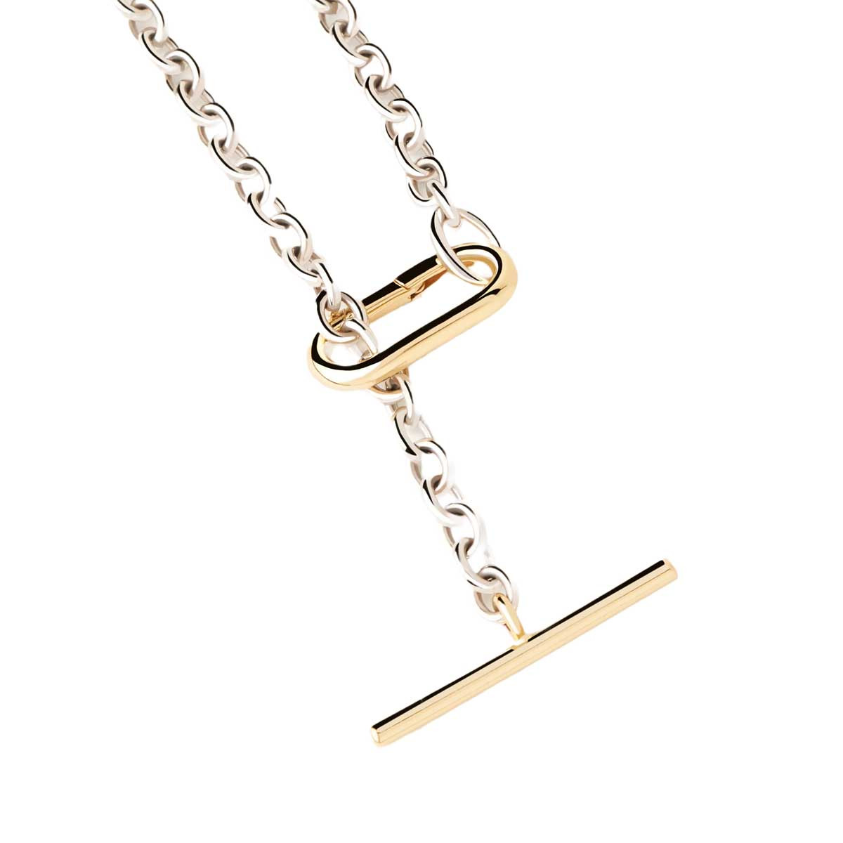 PDPAOLA Collier en argent rhodié - Long Beat Chain  - CO02-624-U