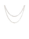 PDPAOLA Collier en argent rhodié - Long Beat Chain- CO02-624-U